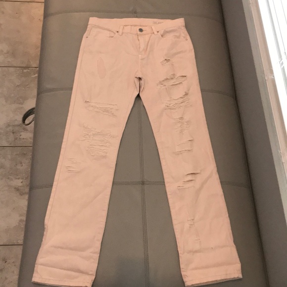 BLANK NYC Pink Distressed Boyfriend Jeans size 27 - Picture 2 of 8